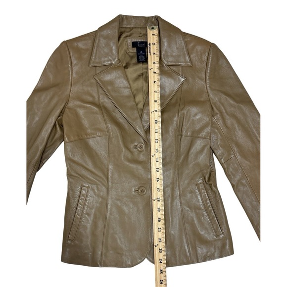Frenchi Lambskin Leather Jacket Coat Women's Medium Classic Soft Chic Minimalist - Picture 11 of 12